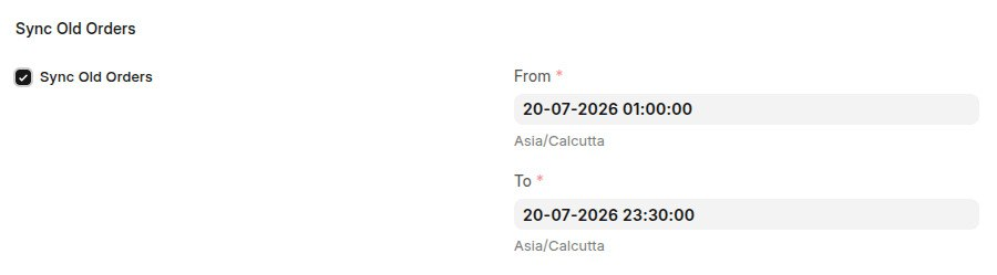 Sync Old Orders - set a From/To range and save.